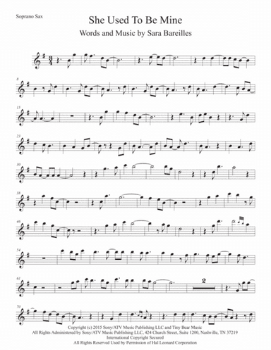 She Used To Be Mine from WAITRESS THE MUSICAL (arr. Kevin Busse)
