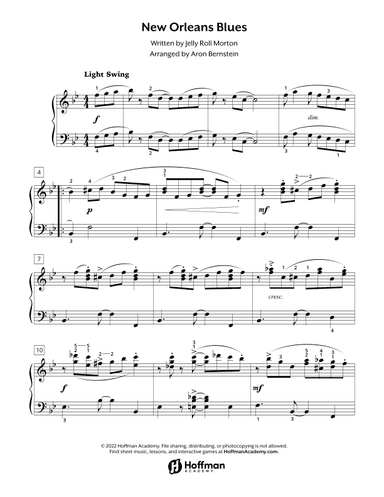 New Orleans Blues (arr. Aron Bernstein, Hoffman Academy)