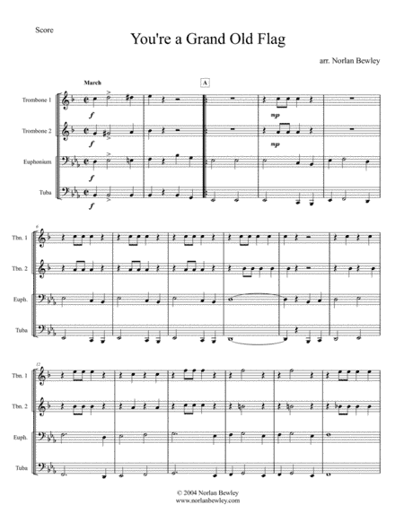 You're A Grand Old Flag - Low Brass Quartet (arr. Norlan Bewley)