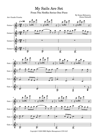 My Sails Are Set - Score Only (arr. Guada Urueña)