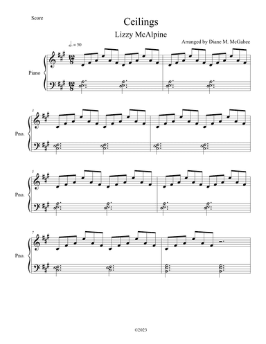 Ceilings (arr. Arranged by Diane M. McGahee)