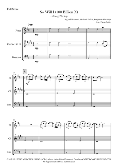 So Will I (100 Billion X) (arr. Fabio Britto)