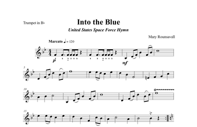 US SPACE FORCE HYMN (Into the Blue)  Bb TRUMPET PART