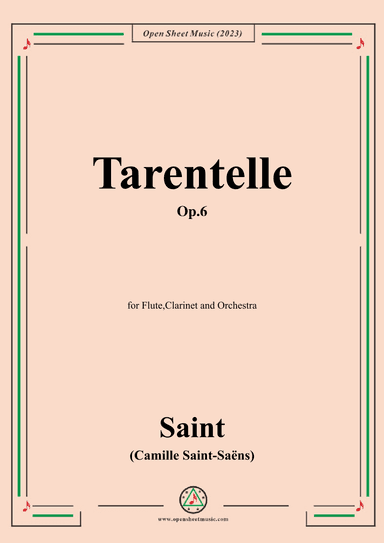 Saint-Saëns-Tarentelle,Op.6 (arr. OSM Press)