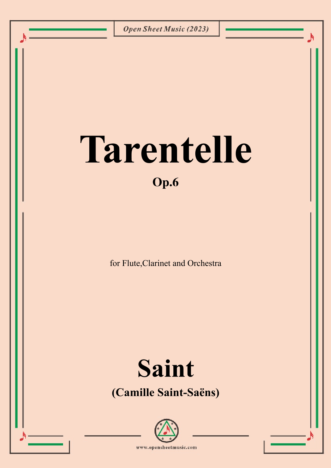 Saint-Saëns-Tarentelle,Op.6 (arr. OSM Press)