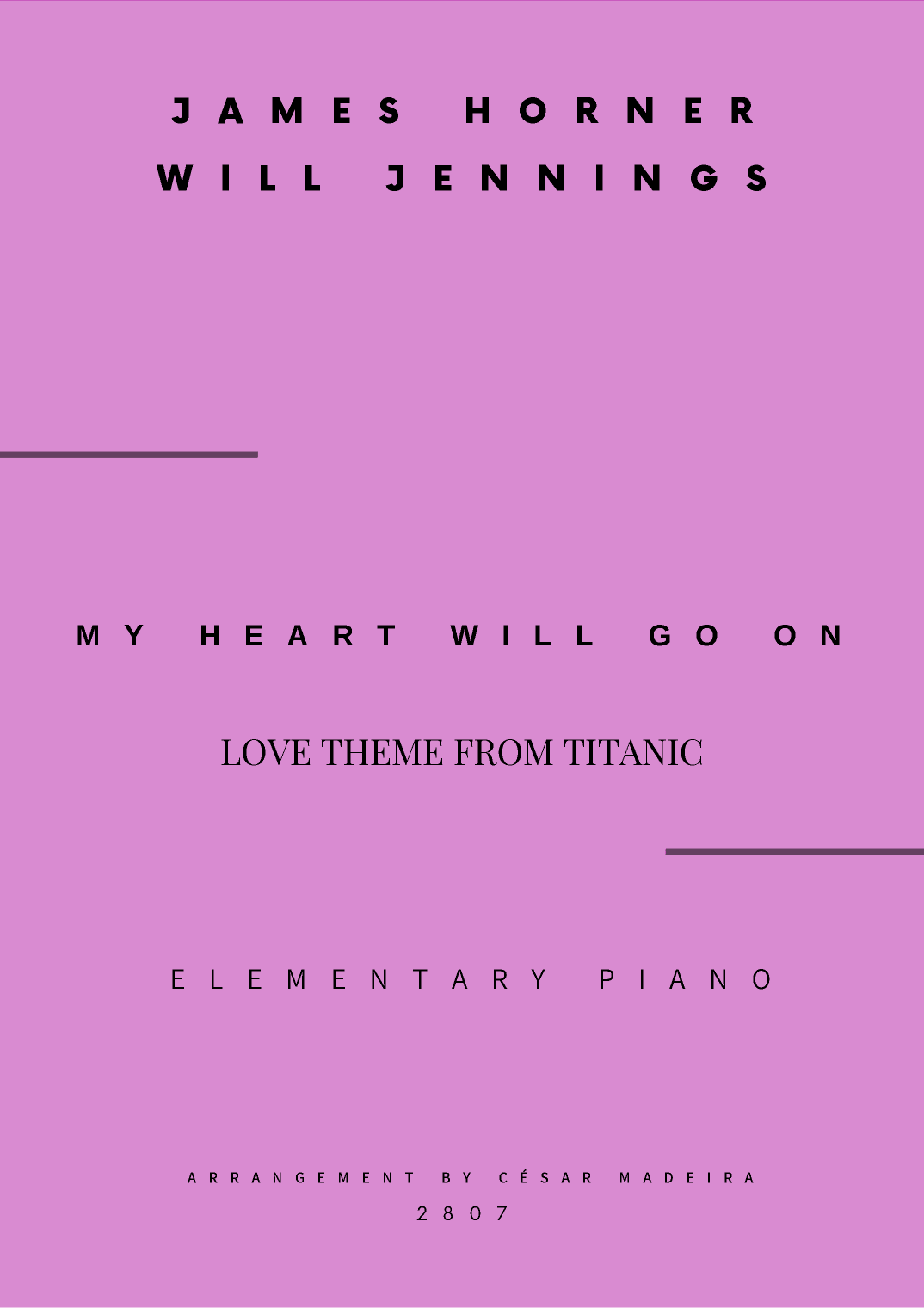 My Heart Will Go On (love Theme From 'titanic') (arr. César Madeira)