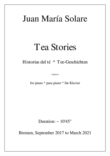 Tea Stories [piano 4 hands]