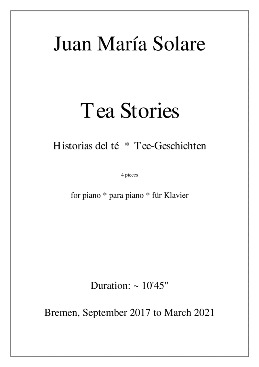 Tea Stories [piano 4 hands]
