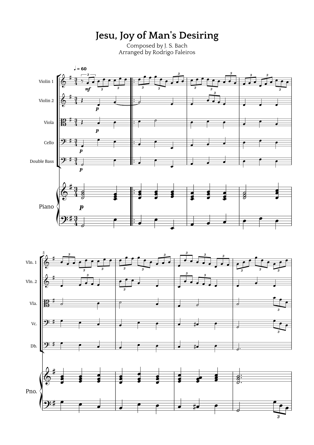 Jesu, Joy of Man's Desiring (arr. Rodrigo Faleiros)