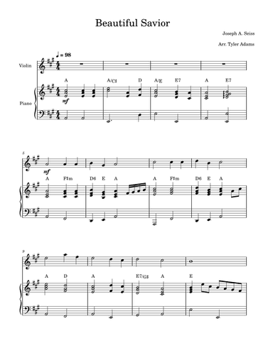 Beautiful Savior (arr. Tyler Adams)