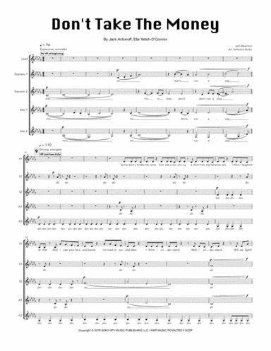 Don't Take The Money (arr. Katherine Bodor)