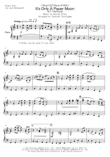 It's Only A Paper Moon (arr. Tsuyoshi Yoroiguma)