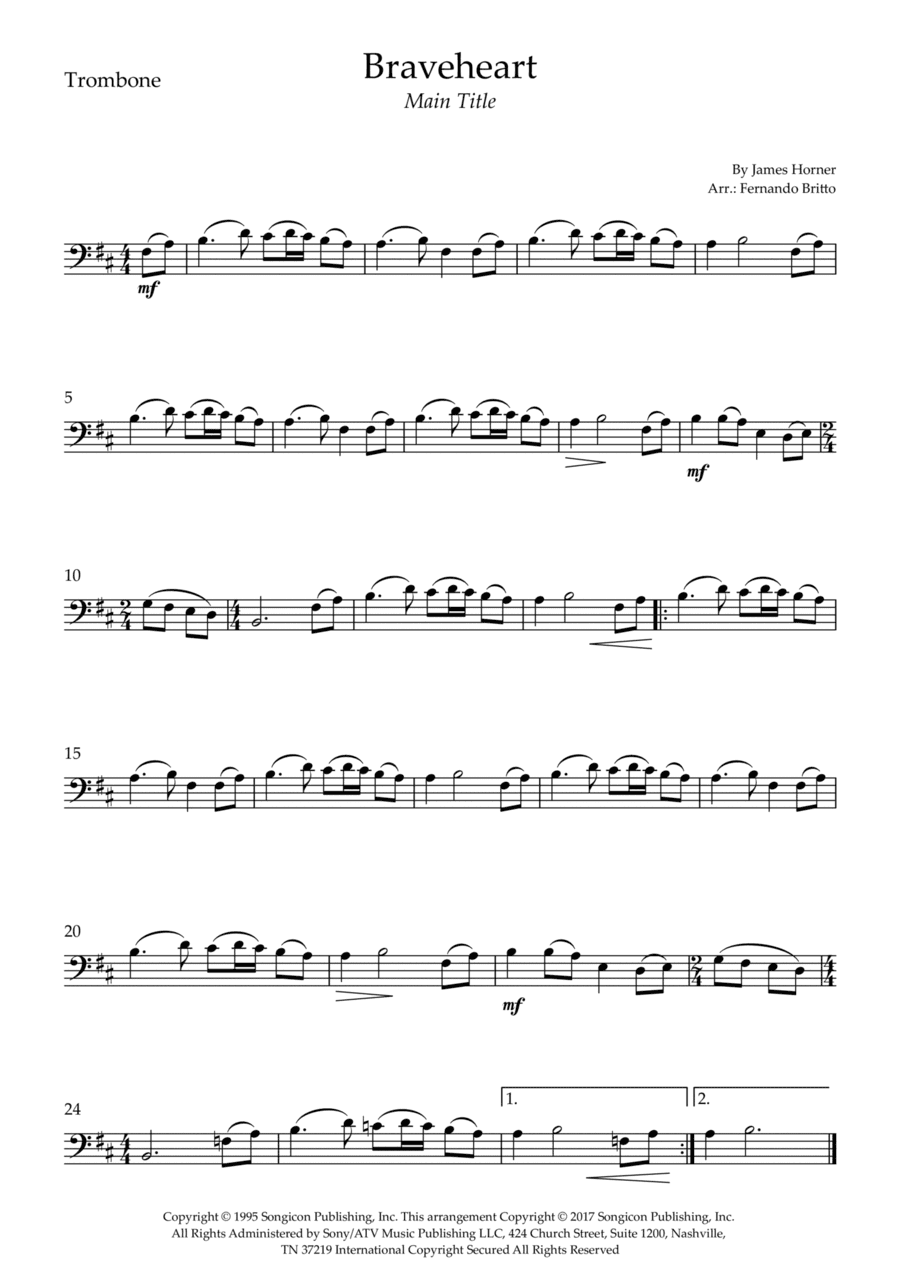 Braveheart - Main Title (arr. Fernando Britto)