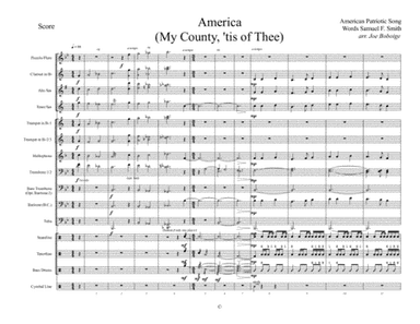 America (My Country 'tis of Thee) (arr. Joe Boboige)