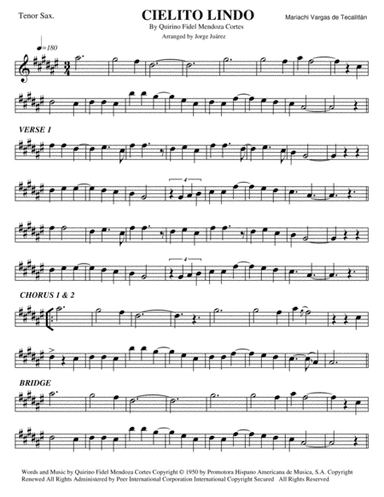 Cielito Lindo (arr. Jorge Juárez)