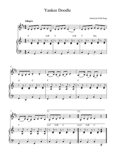Yankee Doodle (arr. Kaiserin Rebecca)