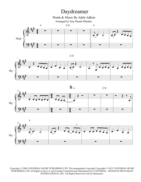 Daydreamer (arr. Jose Daniel Morales A.)