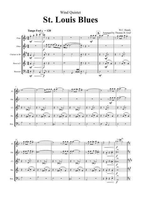 St. Louis Blues - Wind Quintet (arr. Thomas H. Graf)