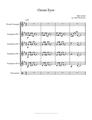 Ocean Eyes (arr. Matt Brockman)
