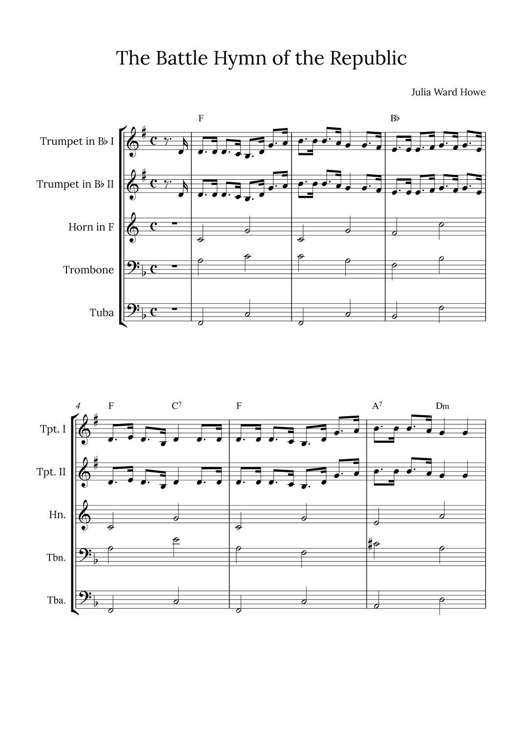The Battle Hymn of the Republic (arr. Alex Nunes Rodrigues)