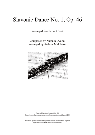 Slavonic Dance No. 1 Op. 46 arranged for Clarinet Duet (arr. Andrew Middleton)