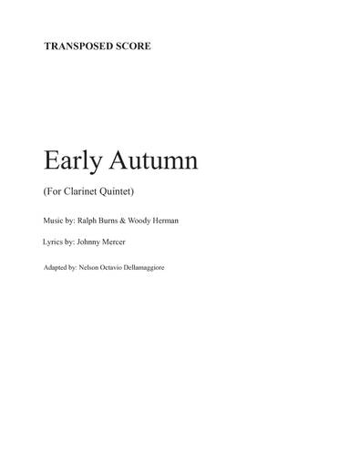 Early Autumn (arr. Nelson O. Dellamaggiore)