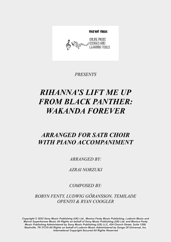 Lift Me Up (arr. Azrai Norzuki)