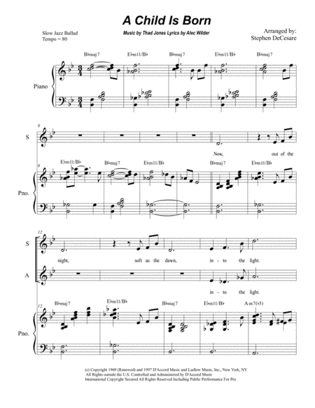 A Child Is Born (arr. Stephen DeCesare)