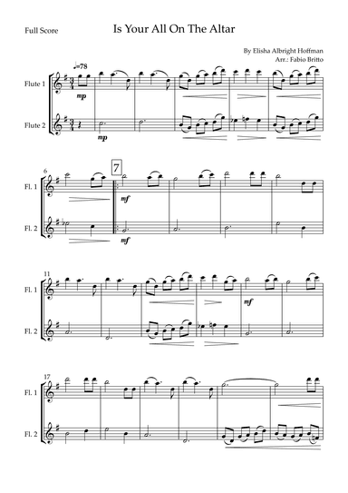 Is Your All On The Altar? (arr. Fabio Britto)