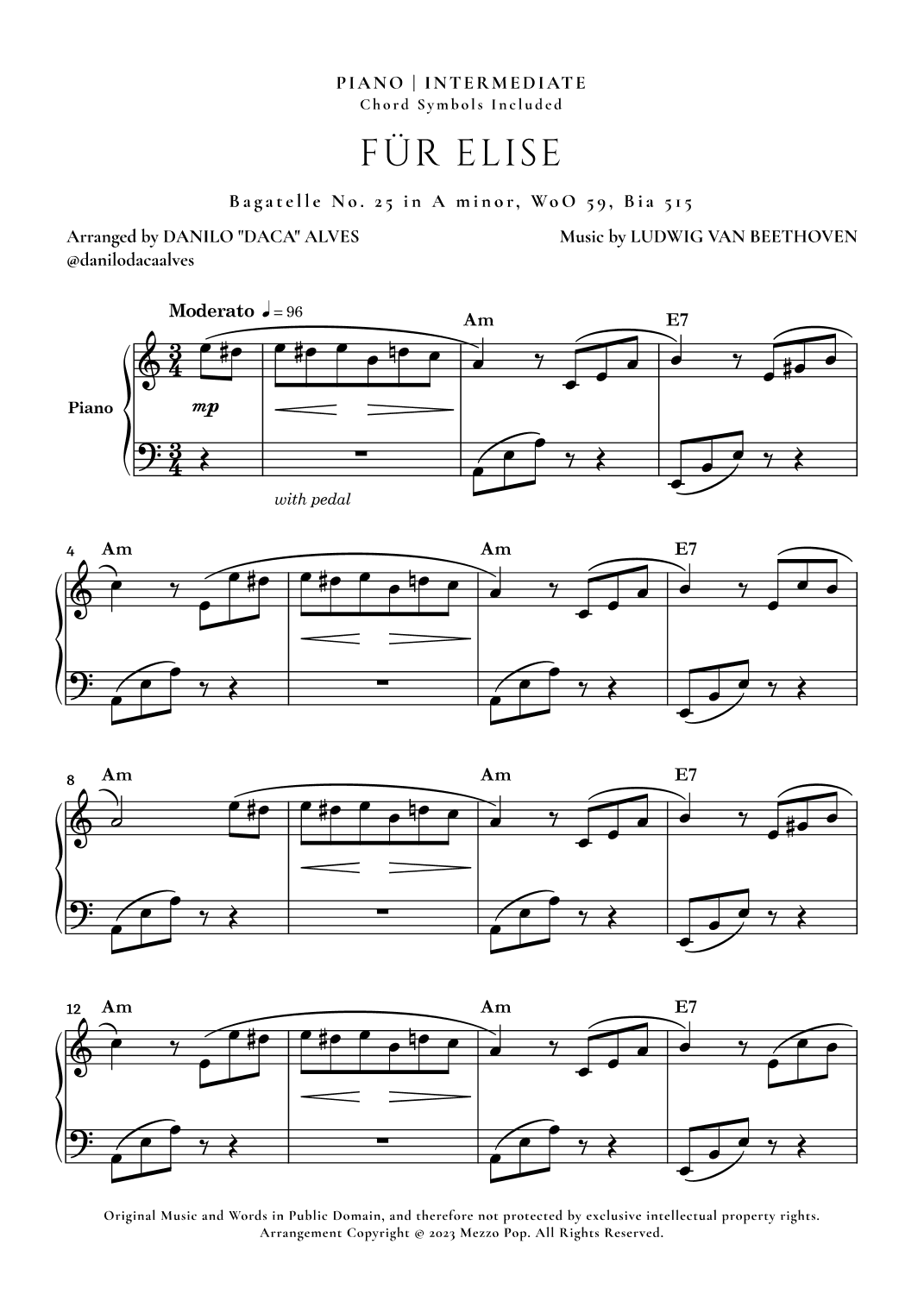 Für Elise (arr. Danilo "Daca" Alves)