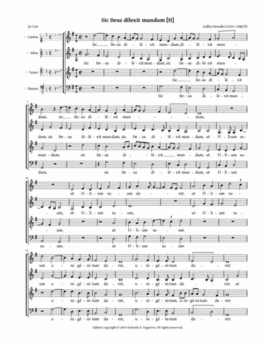 Sic Deus dilexit mundum [II] (Dressler) (arr. Aristotle A. Esguerra)