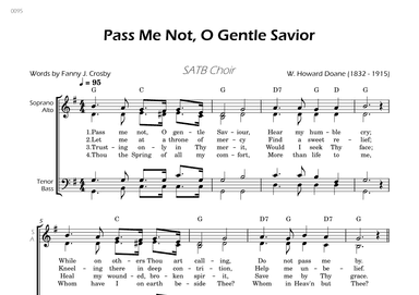 Pass Me Not, O Gentle Savior - SATB Choir - W/Chords (arr. César Madeira)