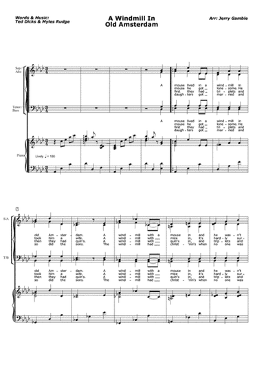 A Windmill In Old Amsterdam (arr. Jerry Gamble)