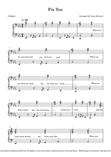 Fix You (arr. Isaac Durrant)