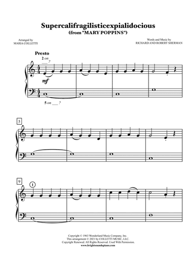 Supercalifragilisticexpialidocious (arr. Maria Colletti)