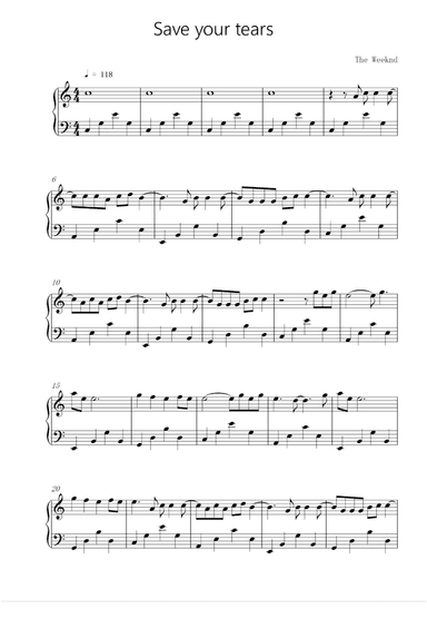Save Your Tears (arr. The Weeknd)