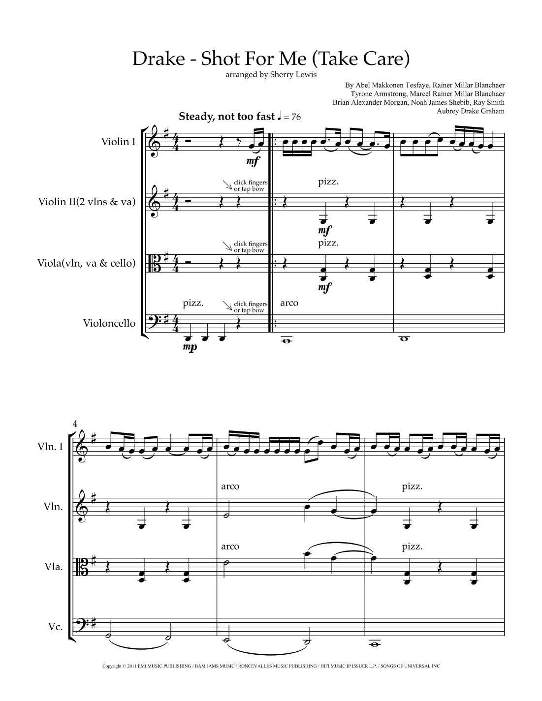 Shot For Me (arr. Sherry Lewis)