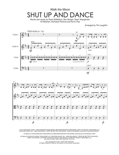 Shut Up And Dance (arr. Tim Laughlin)