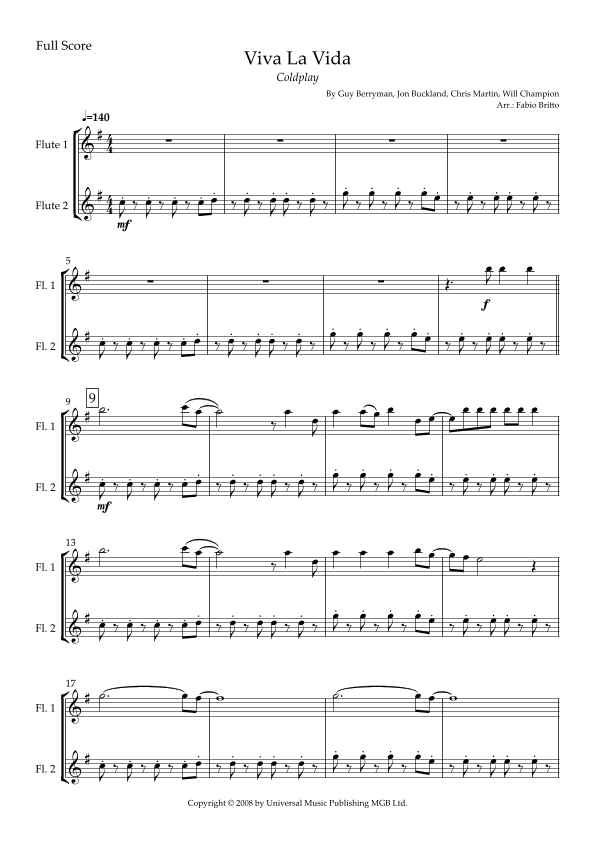 Viva La Vida (arr. Fabio Britto)