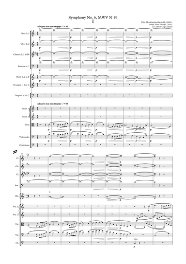 Mendelssohn Unfinished Symphony No. 6 C-Major (1845)  - Completed (arr. Adrian Gaigu)