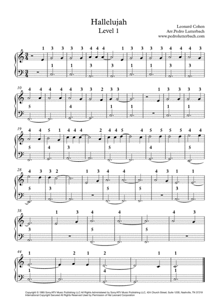 Hallelujah (arr. Pedro Lutterbach)