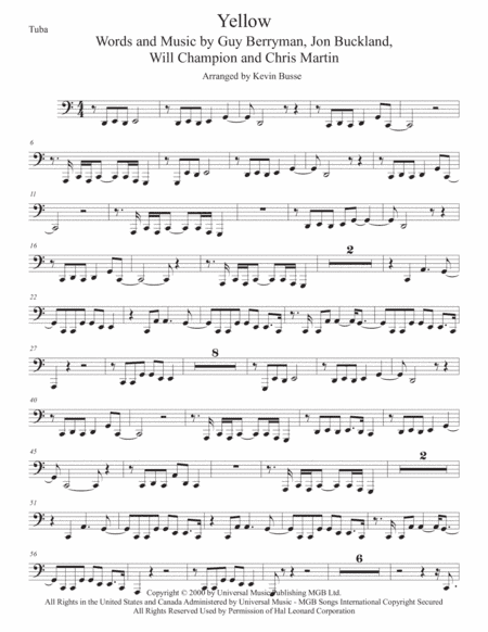 Yellow (arr. Kevin Busse)