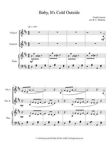 Baby, It's Cold Outside (arr. B. C. Dockery)