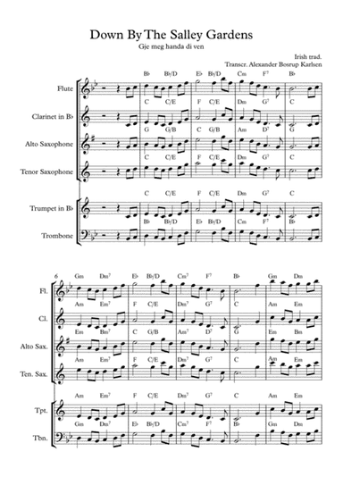Down By The Salley Gardens - Small wind ensemble (arr. Alexander Bosrup Karlsen)