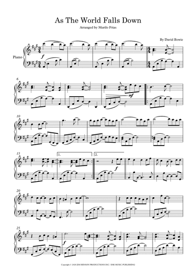 As The World Falls Down (arr. Murilo Frias)