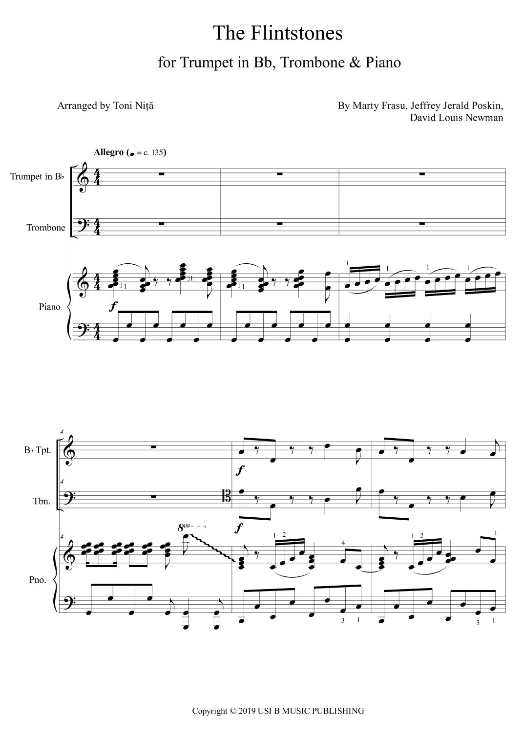 The Flintstones (arr. Toni Nita)