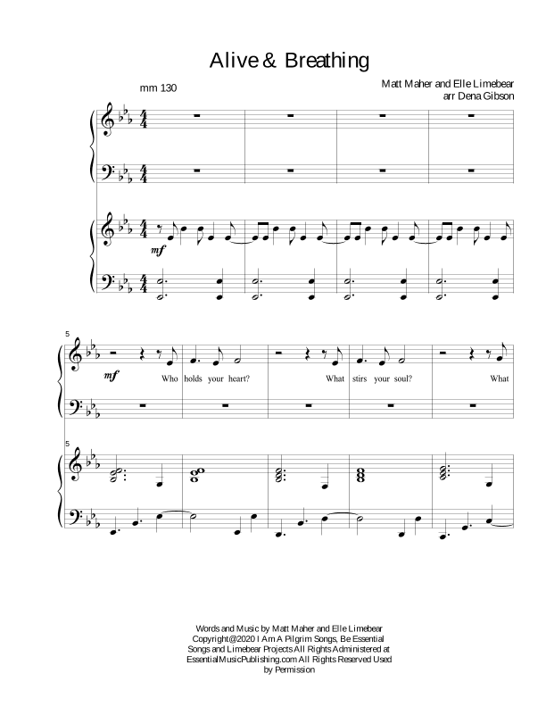 Alive & Breathing (arr. Dena Gibson)