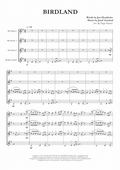 Birdland (arr. Diego Marani)