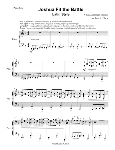 Joshua Fit the Battle - Latin Style (arr. Jantz A. Black)