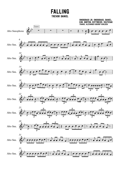 Falling (arr. Alexander Bosrup Karlsen)